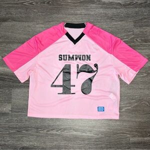 Pink and Black Men's Jersey